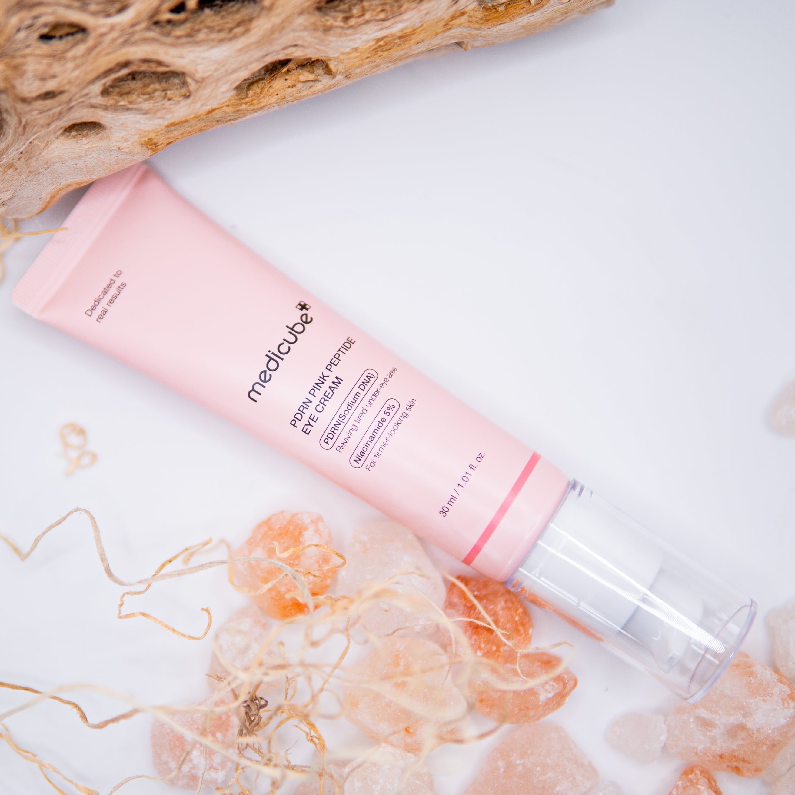 Medicube Salmon DNA PDRN Pink Peptide Eye Cream with Niacinamide and 99% Purity