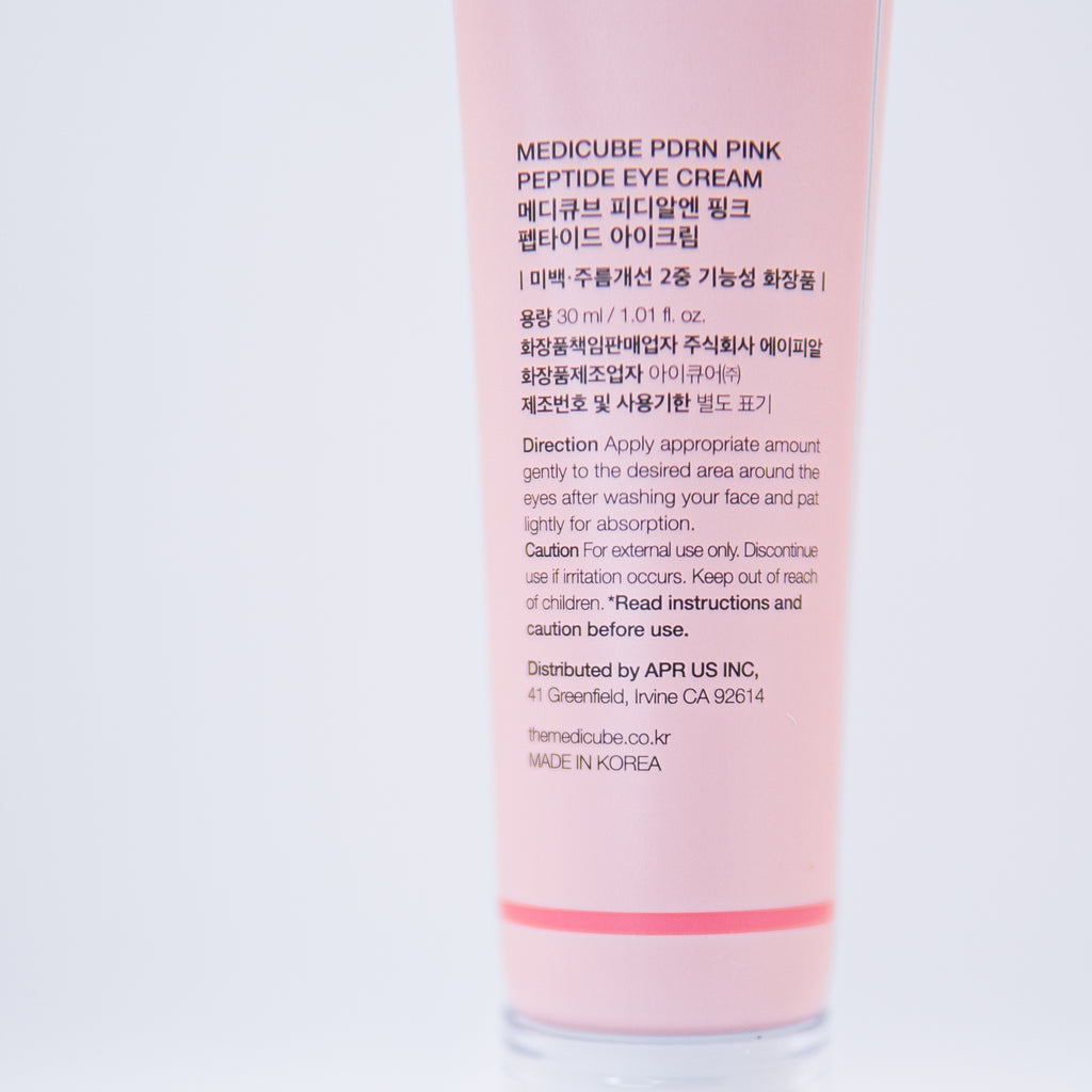 Medicube Salmon DNA PDRN Pink Peptide Eye Cream with Niacinamide and 99% Purity