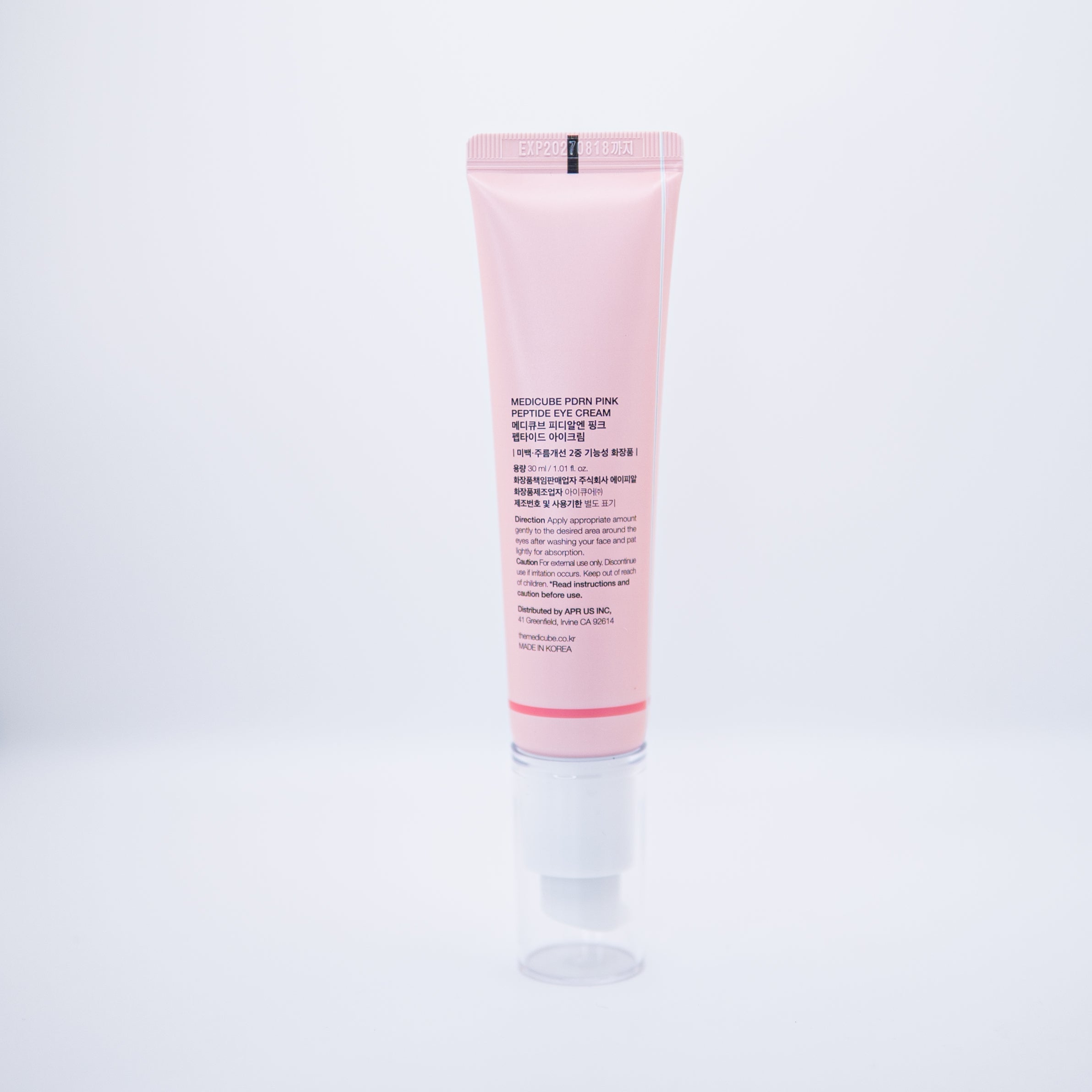 Medicube Salmon DNA PDRN Pink Peptide Eye Cream with Niacinamide and 99% Purity